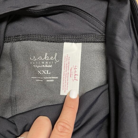 ISABEL MATERNITY ANKLE LEGGINGS OVER BELLY HEATHER GRAY SIZE XXL STRETCH NWT - Picture 8 of 8